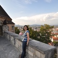 8 Erynn and Greta on the Ljubljana Castle Wall Overlooking the City